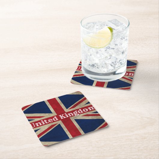 Falsche britische Flagge Rechteckiger Pappuntersetzer (Vor Ort)