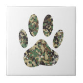 Falsche Camouflage Dog Paw Print Fliese (Vorderseite)