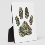 Falsche Camouflage Dog Paw Print Fotoplatte (Seite)