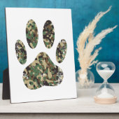 Falsche Camouflage Dog Paw Print Fotoplatte (Seite)