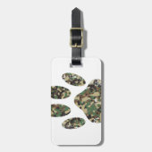Falsche Camouflage Dog Paw Print Gepäckanhänger (Vorderseite vertikal)