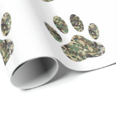 Falsche Camouflage Dog Paw Print Geschenkpapier (Rolleneckpunkt)