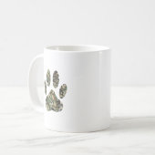 Falsche Camouflage Dog Paw Print Kaffeetasse (Vorderseite Links)