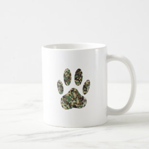 Falsche Camouflage Dog Paw Print Kaffeetasse