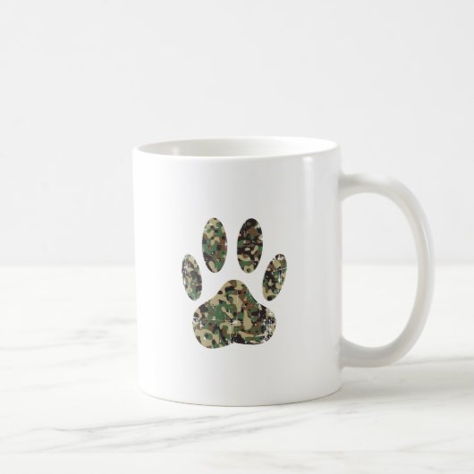 Falsche Camouflage Dog Paw Print Kaffeetasse (Rechts)