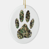 Falsche Camouflage Dog Paw Print Keramikornament (Rechts)
