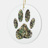 Falsche Camouflage Dog Paw Print Keramikornament (Links)