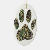 Falsche Camouflage Dog Paw Print Keramikornament (Rechts)