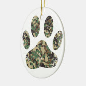 Falsche Camouflage Dog Paw Print Keramikornament (Links)