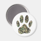 Falsche Camouflage Dog Paw Print Magnet (Vorderseite/Rückseite)