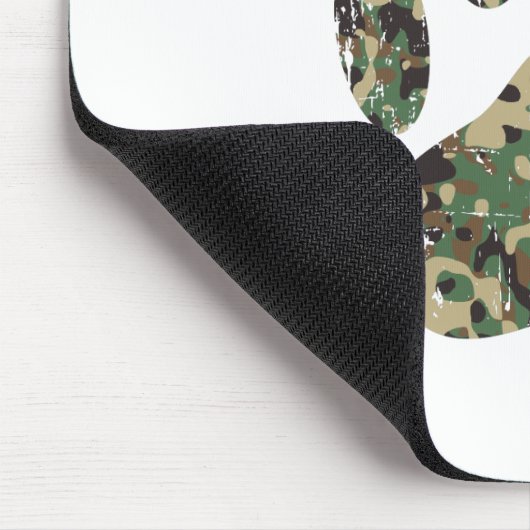 Falsche Camouflage Dog Paw Print Mousepad (Ecke)