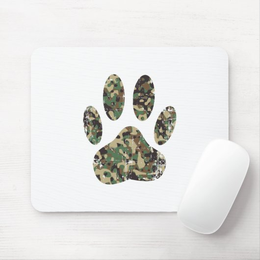 Falsche Camouflage Dog Paw Print Mousepad (Mit Mouse)