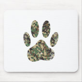 Falsche Camouflage Dog Paw Print Mousepad (Vorne)
