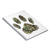Falsche Camouflage Dog Paw Print Notizblock (Rechte Seite)