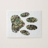 Falsche Camouflage Dog Paw Print Puzzle (Horizontal)