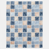 Falsche Creme-Denim-Blaujeans Fleecedecke (Vorderseite)