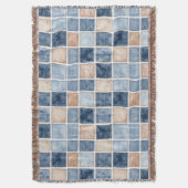 Falsche Creme-Denim-Blue Jeans Decke (Vorderseite Vertikal)