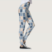Falsche Creme-Denim-Blue Jeans Leggings (Rechts)