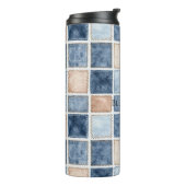 Falsche Creme-Denim-Blue Jeans Thermosbecher (Nach links gedreht)