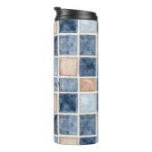 Falsche Creme-Denim-Blue Jeans Thermosbecher (Nach rechts gedreht)
