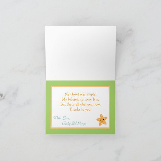 Falsche Dankeschön Karte Striped Ocean Sea Life (Innenseite)