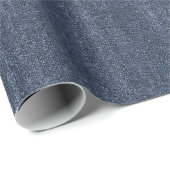 Falsche Denim-Blaujeans-Geburtstag Geschenkpapier (Rolleneckpunkt)
