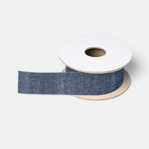 Falsche Denim-Blaujeans-Geburtstag Satinband