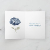 Falsche Denim-Blue-Jean-Blume Karte (Innenseite)