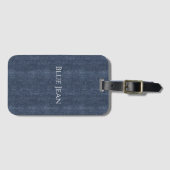Falsche Denim-Blue-Jean-Geburtstag Gepäckanhänger (Vorderseite (Horizontal))