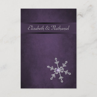 Falsche Diamant-Schneeflocke & Band Empfangskarte Einladung