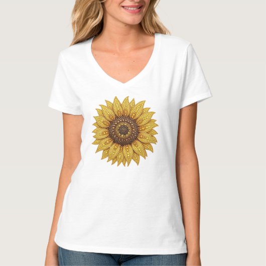 Falsche Diamant-Sonnenblume T-Shirt (Vorderseite)