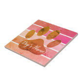 Falsche Dog-Paw-Druck mit Individuelle Name Fliese (Seite)