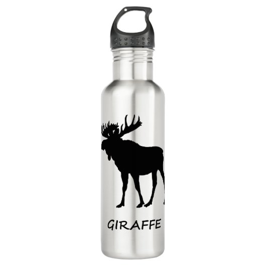 Falsche Elch-Giraffe Edelstahlflasche (Vorderseite)