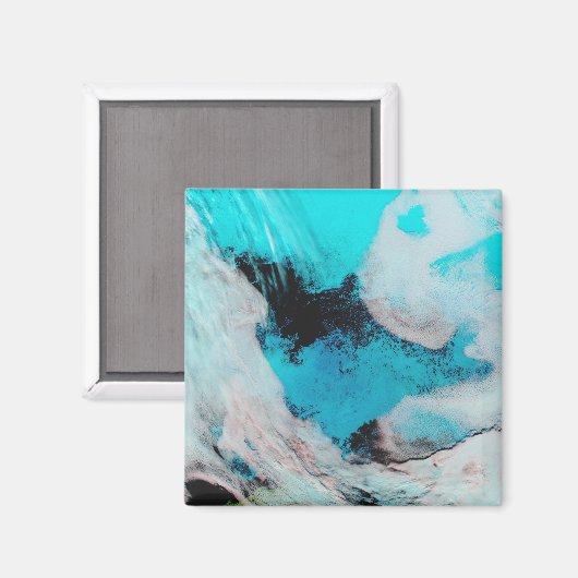 Falsche Farbansicht von Polynya (offenes Wasser) Magnet (Vorderseite/Rückseite)