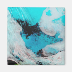 Falsche Farbansicht von Polynya (offenes Wasser) Magnet