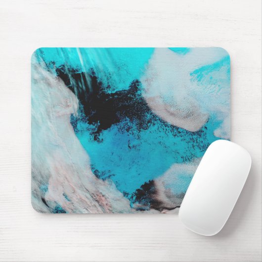 Falsche Farbansicht von Polynya (offenes Wasser) Mousepad (Mit Mouse)