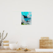 Falsche Farbansicht von Polynya (offenes Wasser) Poster (Küche)