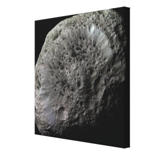 Falsche Farbansicht von Saturns Mondhyperion Leinwanddruck