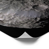 Falsche Farbansicht von Saturns Mondhyperion Poster (Ecke)