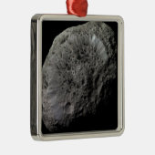 Falsche Farbansicht von Saturns Mondhyperion Silbernes Ornament (Rechts)