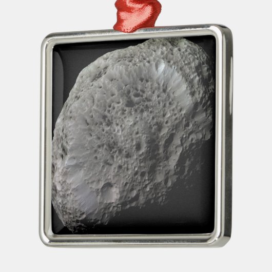 Falsche Farbansicht von Saturns Mondhyperion Silbernes Ornament (Links)