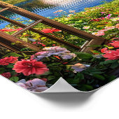 Falsche Fensterlandschaft Fenster-Illusion Naturbl Poster (Ecke)