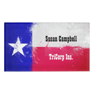 Falsche Flagge des Staates Texas Namenschild