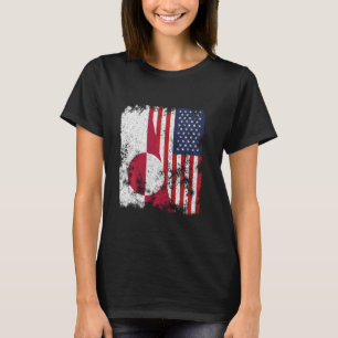 Falsche Flagge Grönlands USA - Halbamerikaner T-Shirt