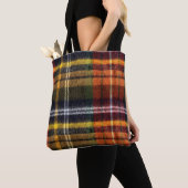 Falsche Flanell-Karotüte Tasche (Von Nahem)