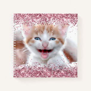 Falsche funkelnde rosa glitzernde Fotozeichnung Notizblock