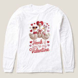 Falsche Gans aus Garn Hupe, wenn du mein Valentin Tri-Blend Shirt