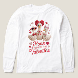 Falsche Garn-Gans Hupe, wenn du mein Valentin bist Tri-Blend Shirt