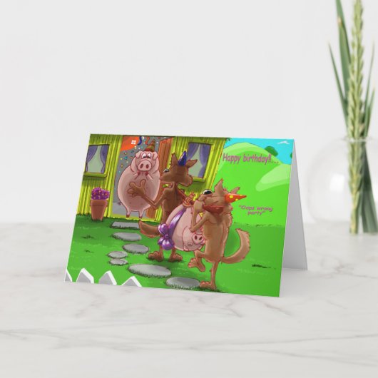 Falsche Geburtstagsparty? Karte (Vorderseite)