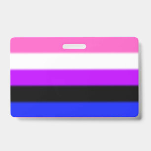 Falsche Genderfluid-Stolperflagge Ausweis